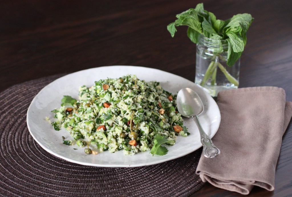 Green quinoa salad