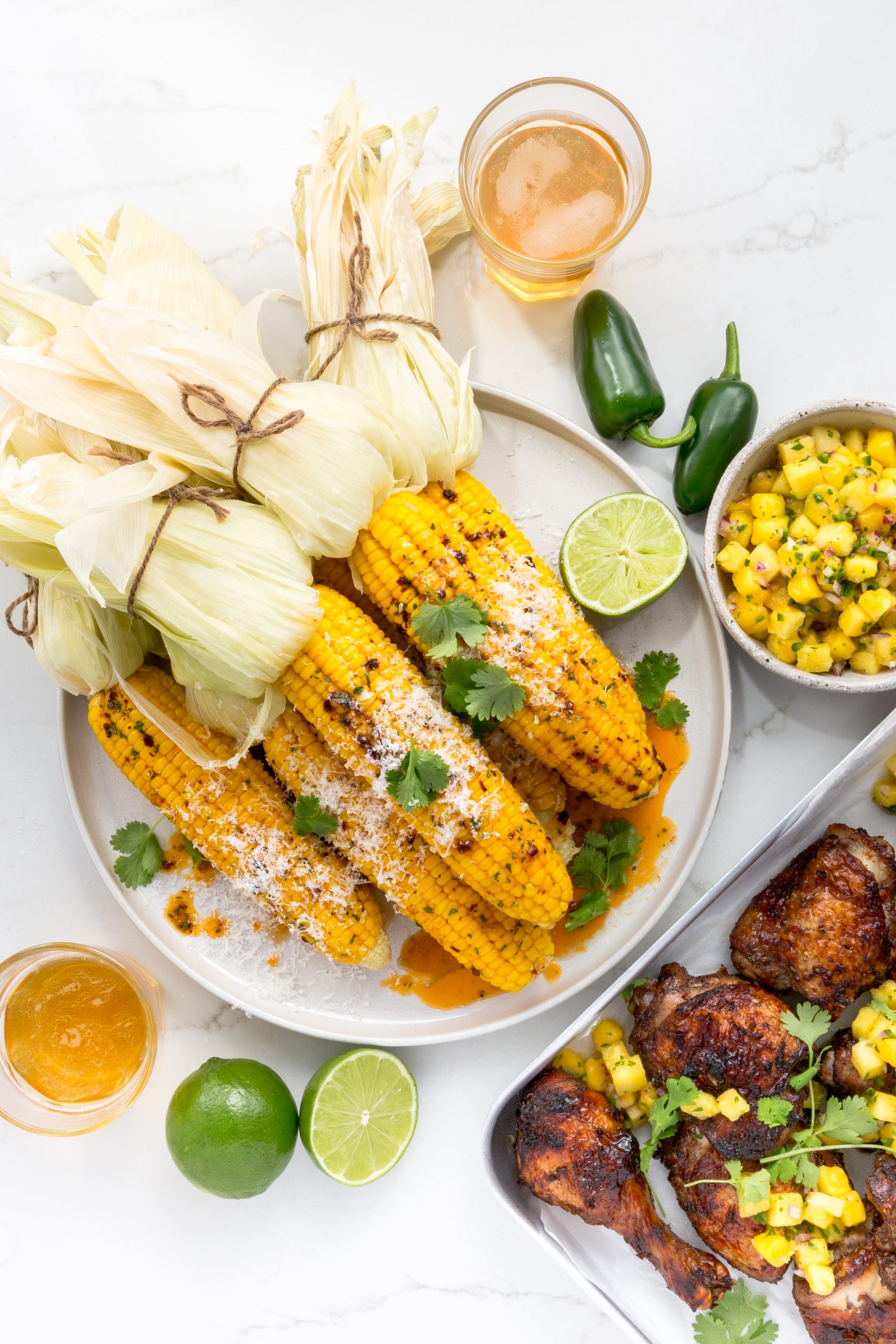 Steamed Corn on the Cob with Maple Chipotle Butter